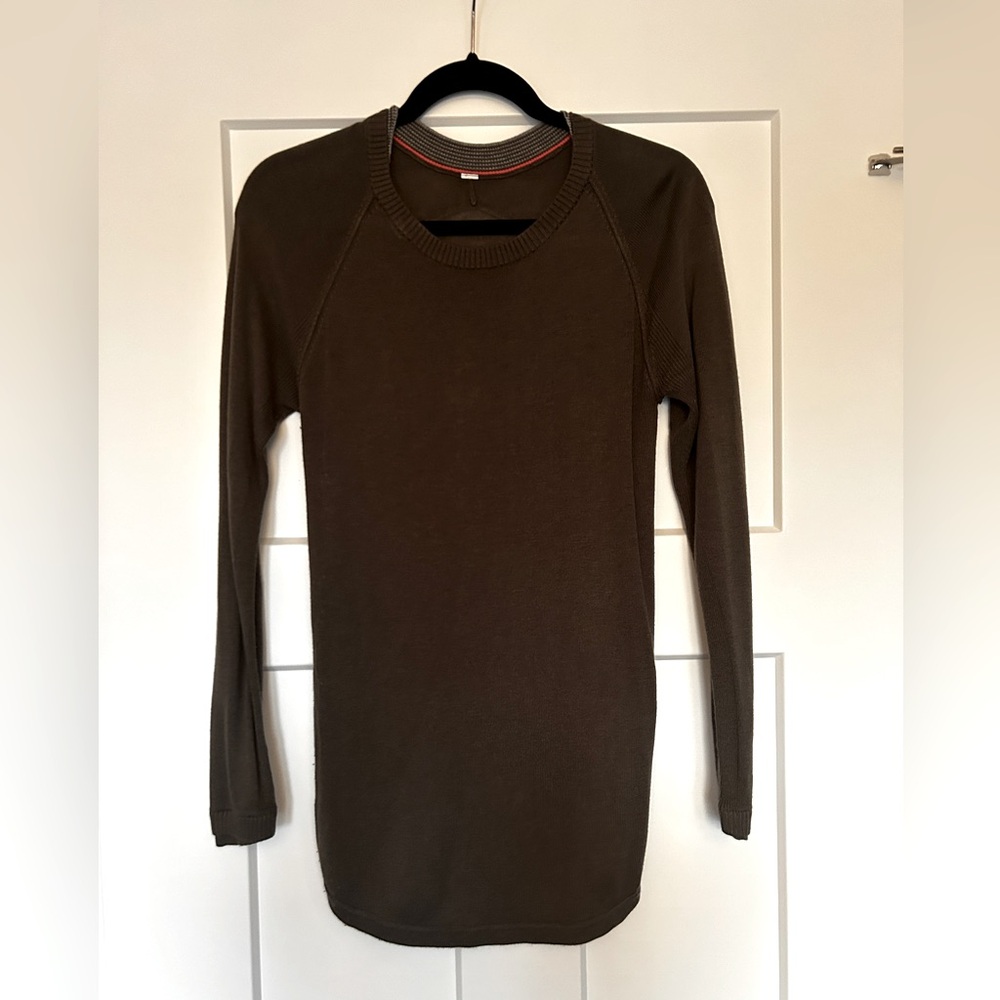 lululemon athletica Brown Crew Neck Sweater